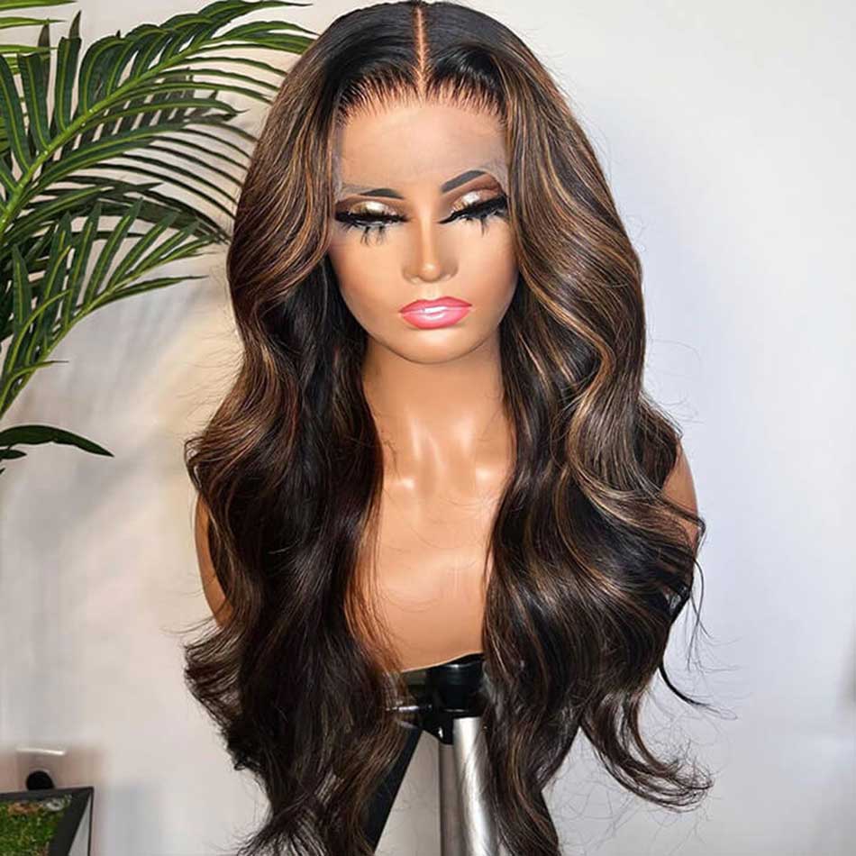 1B/30# Highlight Blonde Colored 5x5 13x6 Lace Front Closure Wig 6x5 Glueless Ready To Go Human Hair Wigs Body Wave