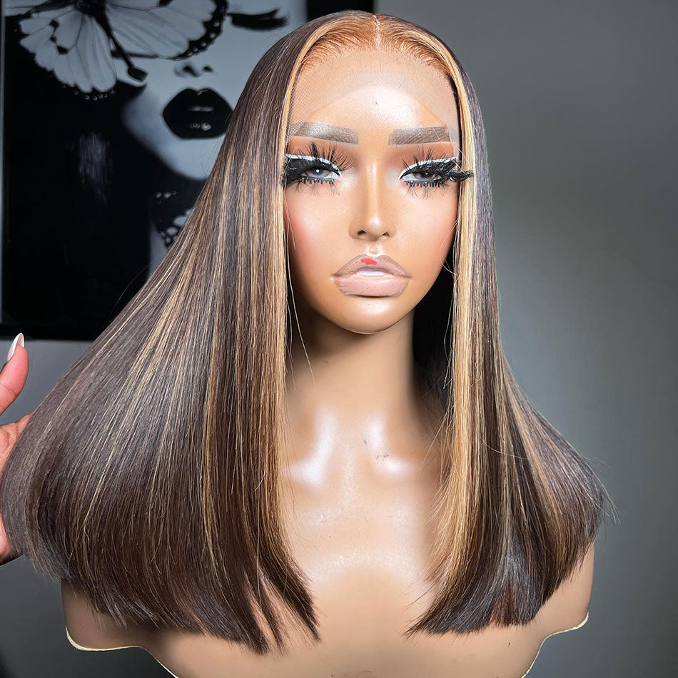 Hairstylist Works 210% Density Balayage 4/27# Colored 13x6 Lace Front Wig 6x5 Glueless Lace Closure Ready To Wear Human Hair Wigs