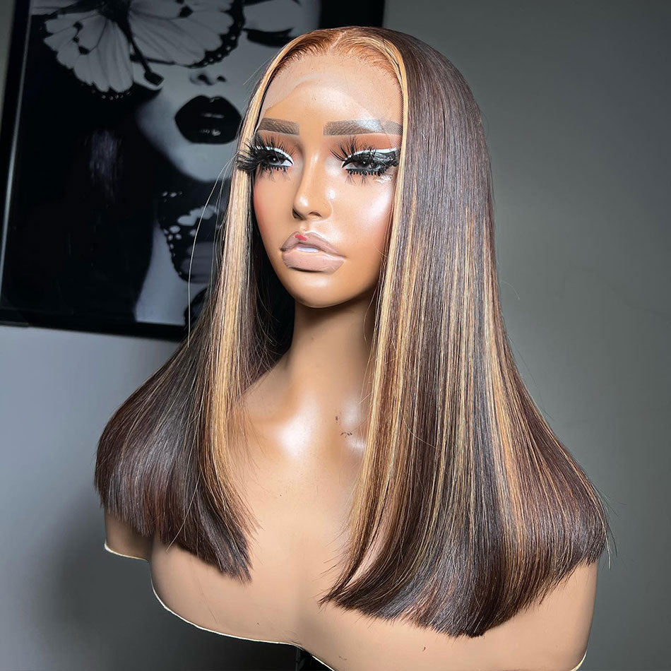 Hairstylist Works 210% Density Balayage 4/27# Colored 13x6 Lace Front Wig 6x5 Glueless Lace Closure Ready To Wear Human Hair Wigs