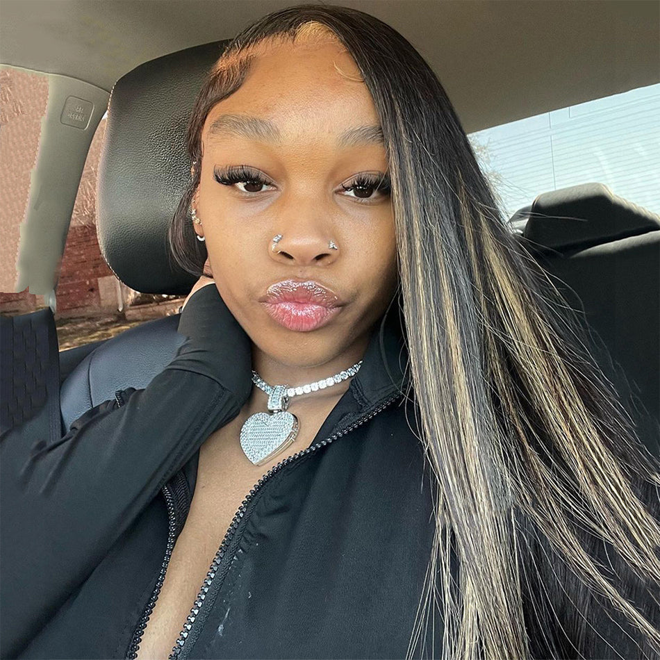 1B/27# Highlight Blonde Colored 5x5 13x6 Lace Front Closure Wig 6x5 Ready To Go Human Hair Wigs Straight