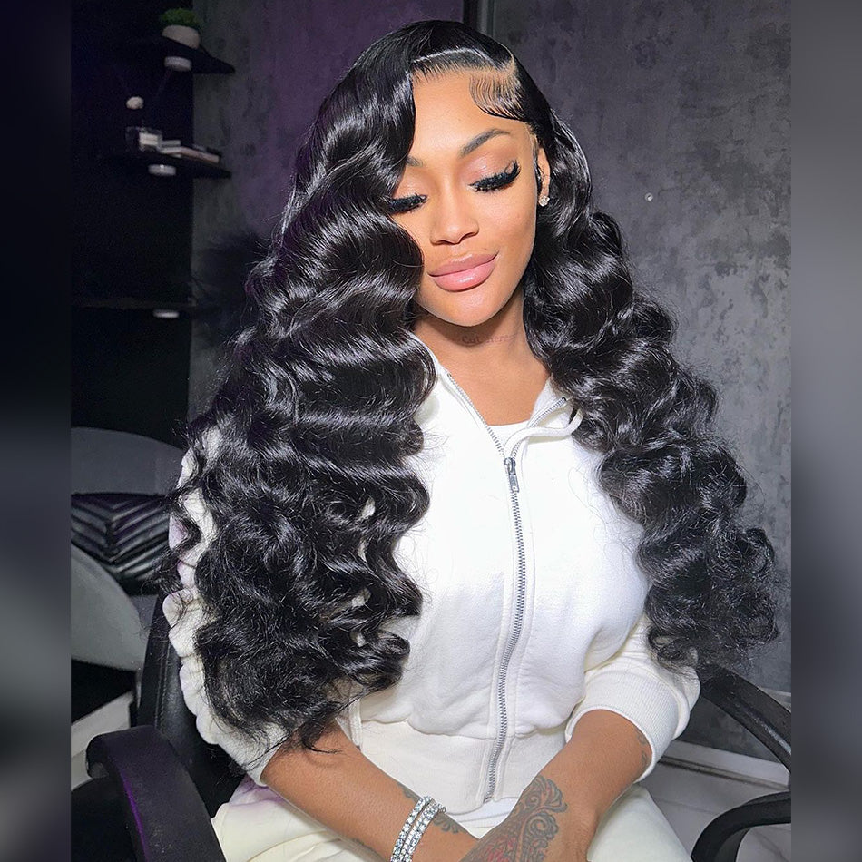 Transparent 5x5 13x6 Lace Front Closure Wig Loose Deep Human Hair Wigs