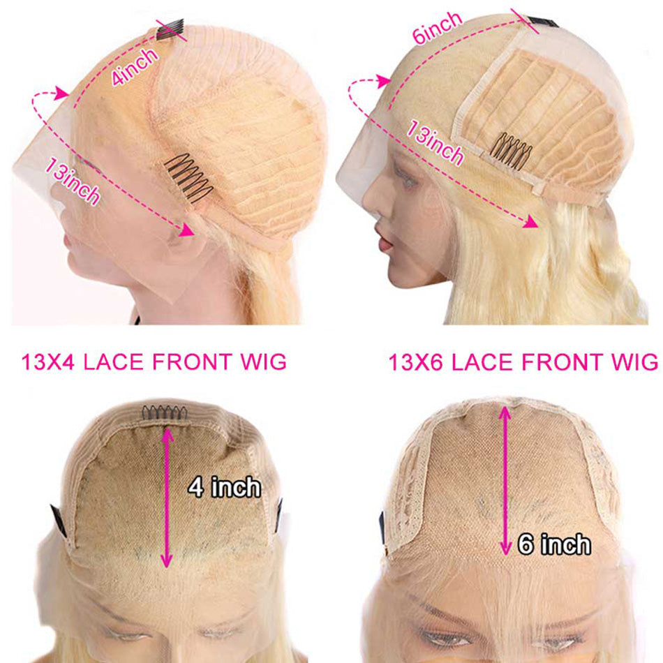 210% Density Customized Colored Pink Wigs Human Hair Pre Plucked HD Transparent 13x6 Brazilian Straight Lace Front Wigs