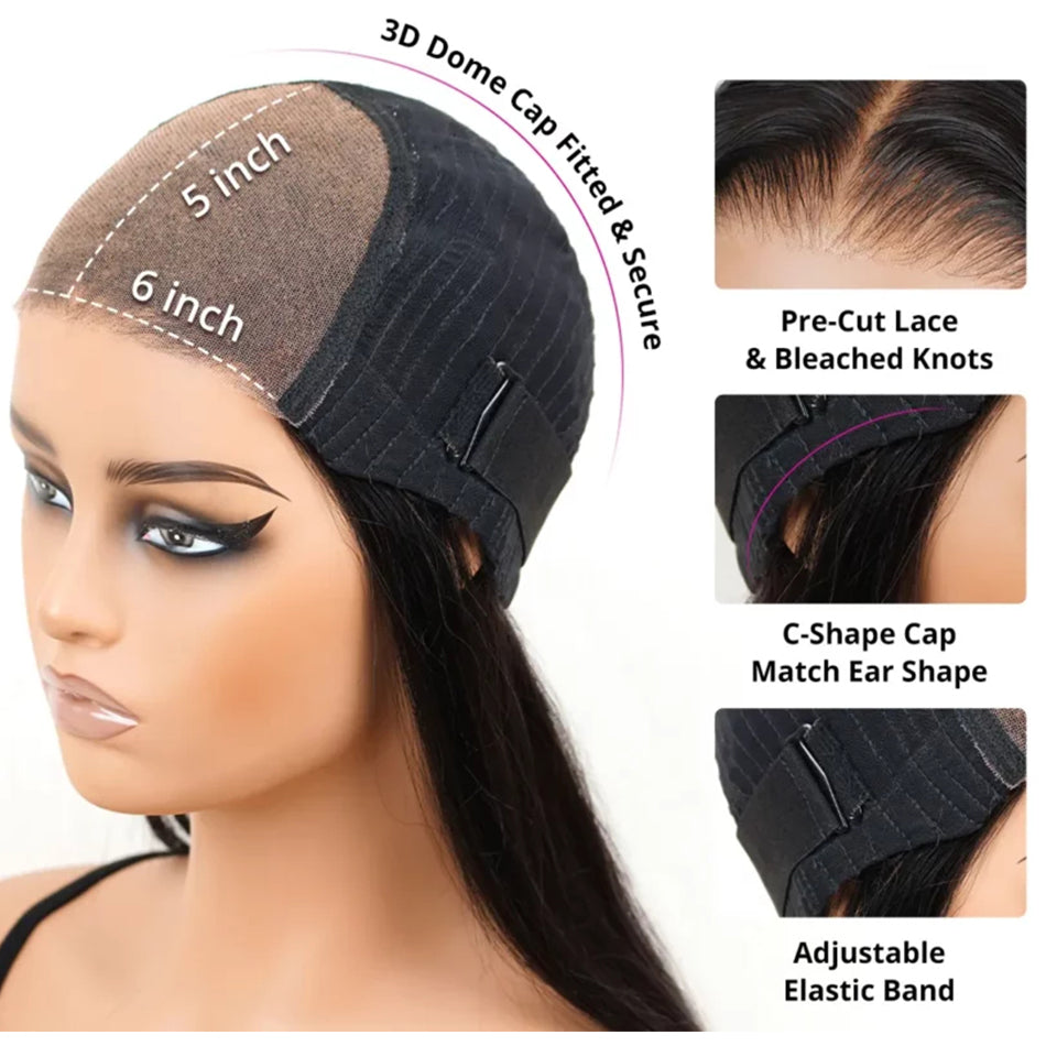 4 Colors Available Layered Cut Human Hair Wigs Straight Elegant Hairstyle
