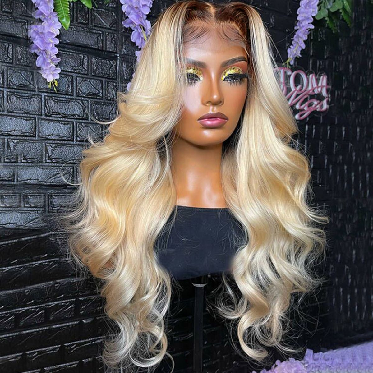 250% Density Natural Wide Ombre Blonde 13x6 Lace Human Hair Wigs