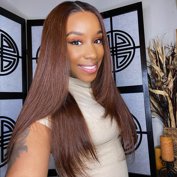 Ombre Brown 5x5 Glueless 13x6 Lace Front Human Hair Wigs