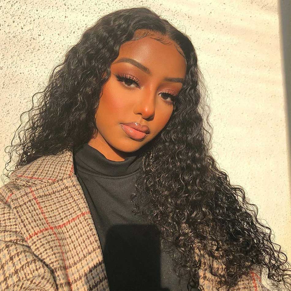 Water Wave HD Lace Closure Human Hair Wigs