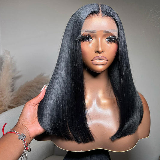 Elegant Shoulder Length 13x6 Lace Front Wig 5x5 Glueless Ready To Wear Human Hair Wigs
