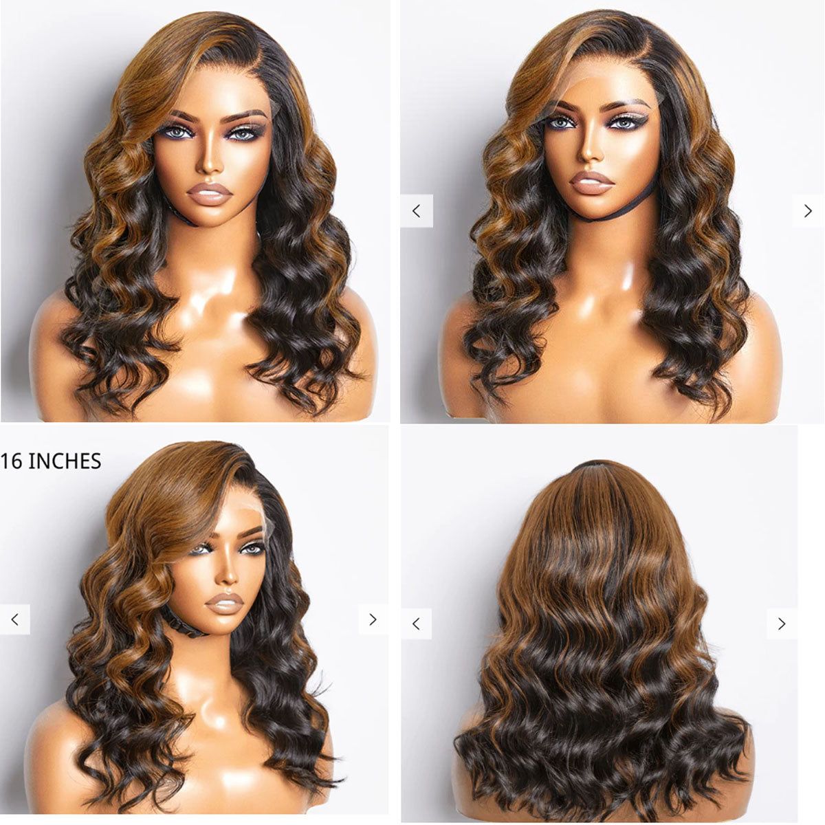 Hairstylist Works Double Drawn Shoulder Chest Length Wigs Highlight Colored Human Hair Wigs