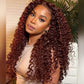 Reddish Brown Colored 5x5 13x6 Lace Front Closure Wig Curly 5x6 Ready To Go Human Hair Wigs