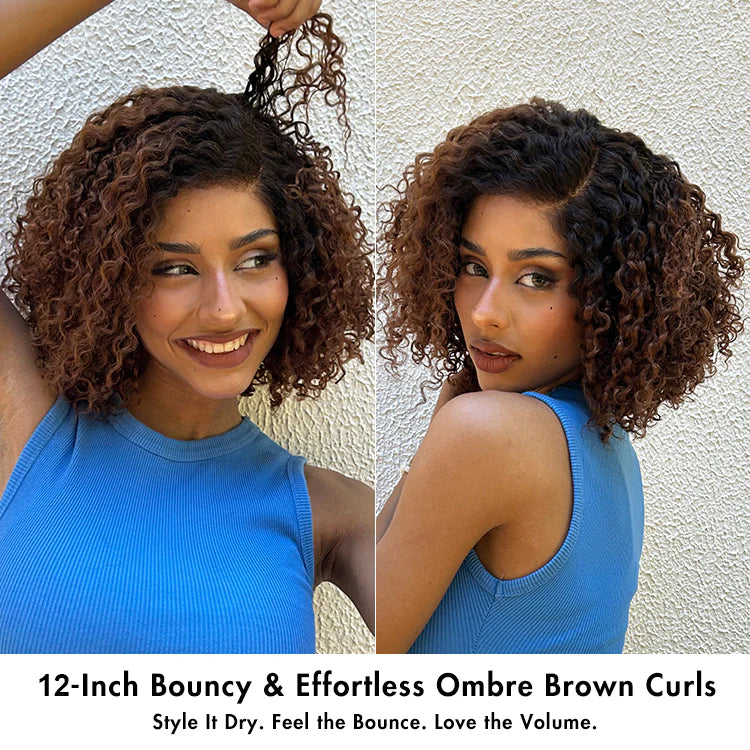 Classical Short Curly 5x5 Glueless Wigs Human Hair Ready To Wear Pre-Cut Lace