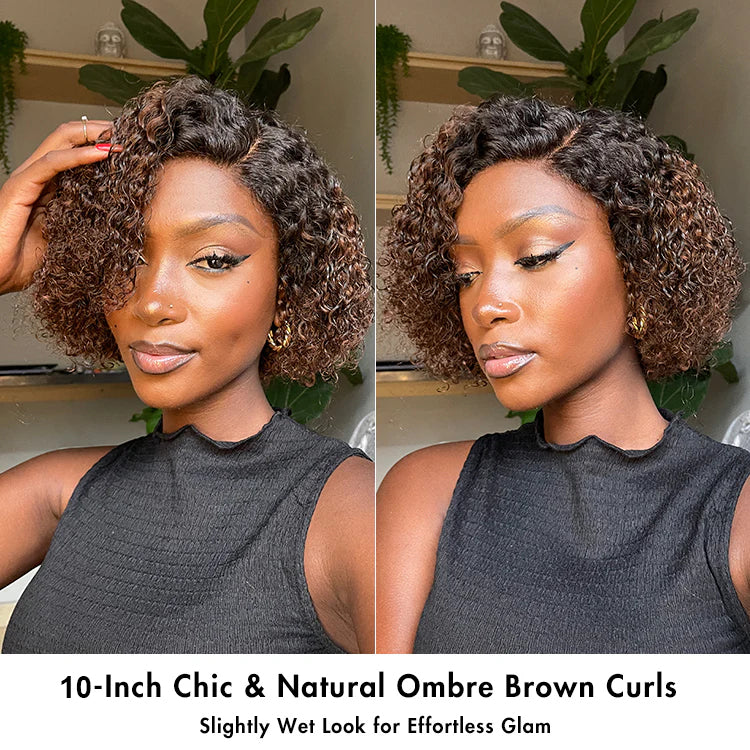 Classical Short Curly 5x5 Glueless Wigs Human Hair Ready To Wear Pre-Cut Lace