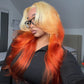 Ombre Blonde Colored 13x6 Lace Front Human Hair Wigs Body Wave