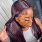 Dark Purple Colored  13x6 Lace Front Closure Wig 5x5 Glueless Ready To Go Human Hair Wig