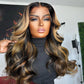 Highlight Brown Colored 13x6 Lace Front Closure Wig 5x5 Glueless Ready To Wear Human Hair Wigs Brazilian Body Wave