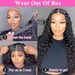 5x5 Lace Closure Glueless Deep Wave Ready To Go Human Hair Wigs
