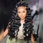 Transparent 5x5 13x6 Lace Front Closure Wig Loose Deep Human Hair Wigs