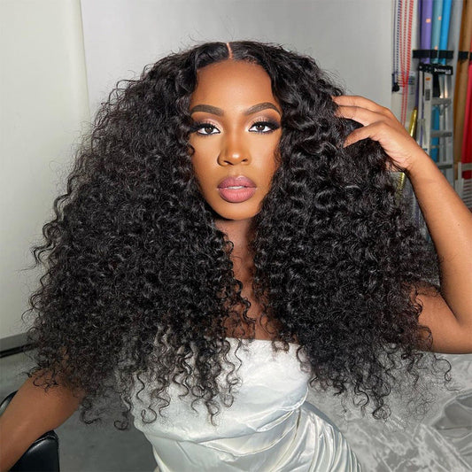 Transparent 5x5 13x6 Lace Front Closure Afro Kinky Curly Human Hair Wigs