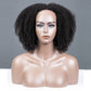 Coily Curly Ombre Brown Colored 3 In 1 Half Wig ( Can be weared in half wig / headband wig / ponytail )