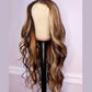SUPER DEAL ! Blonde Highlight Colored 13x6 Transparent Lace Front Human Hair Wigs