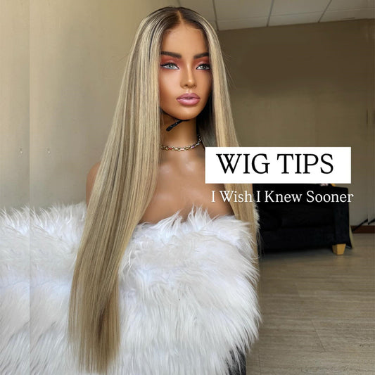 250% Density Balayage Blonde And Brown 13x6 Lace Front Human Hair Wigs