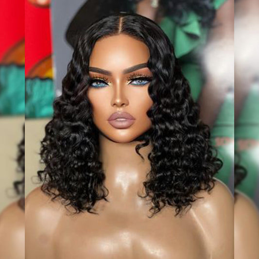 Hairstyle Works 210% Density BOB Transparent 13x6 Lace Front Wig 6x5 Glueless Ready Go Human Hair Wig Deep Wave