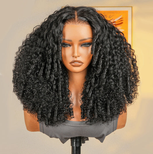 Big Retro Curly Wigs Double Drawn Weft Made 250% Density Human Hair Wigs