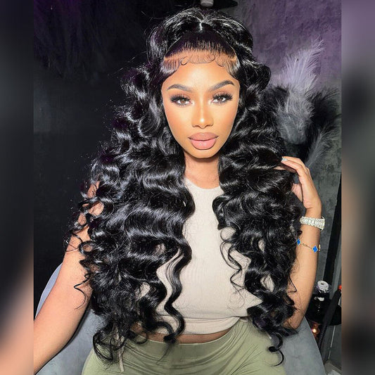 Transparent 6x5 13x6 Lace Front Closure Wig Loose Deep Human Hair Wigs