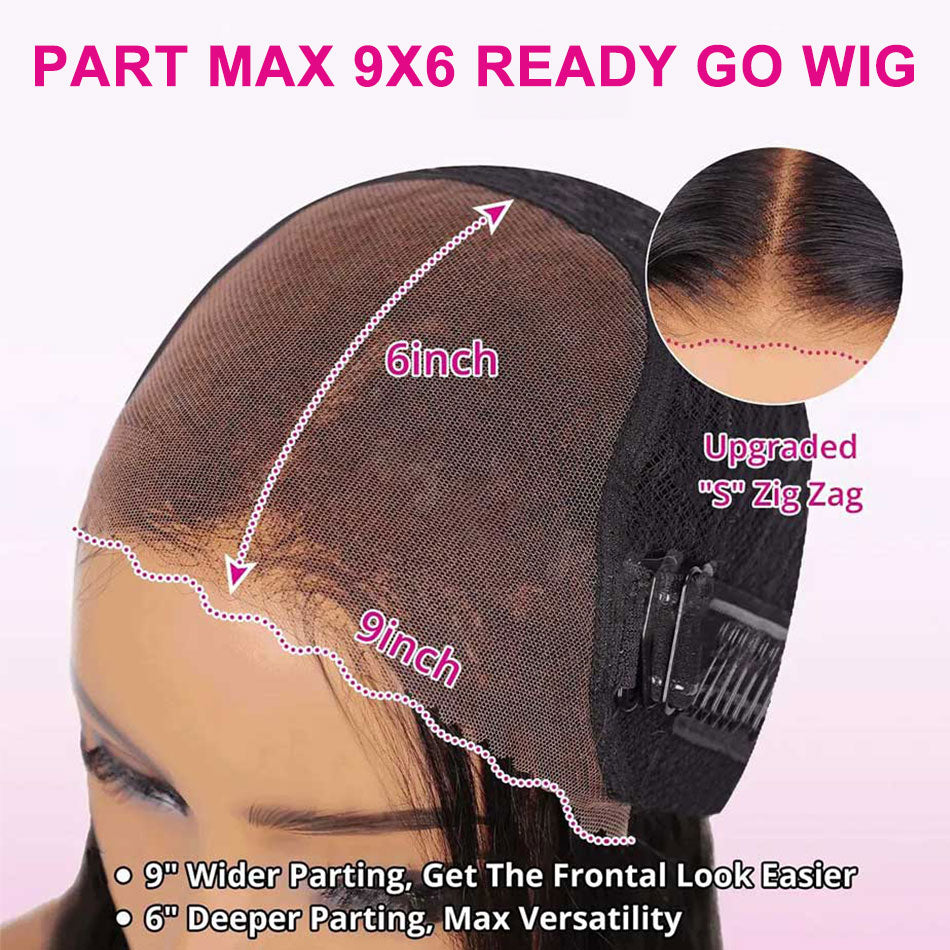 Part Max 9×6 M-Cap Glueless Lace Ready To Go Wig Kinky Curly Pre-Everything Ready To Wear Human Hair Wigs