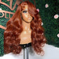 Copper Colored 13x6 Lace Front Closure Wig 5x5 Glueless Ready To Wear Human Hair Wigs
