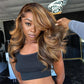 Highlight Brown 6x5 Glueless Ready Go Wig 13x6 Lace Front Wig Double Drawn Weft Made