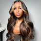Highlight 1B/27# Colored Invisiable Undetectable HD 5x5 13x4 Full Lace Frontal Closure Human Hair Wig