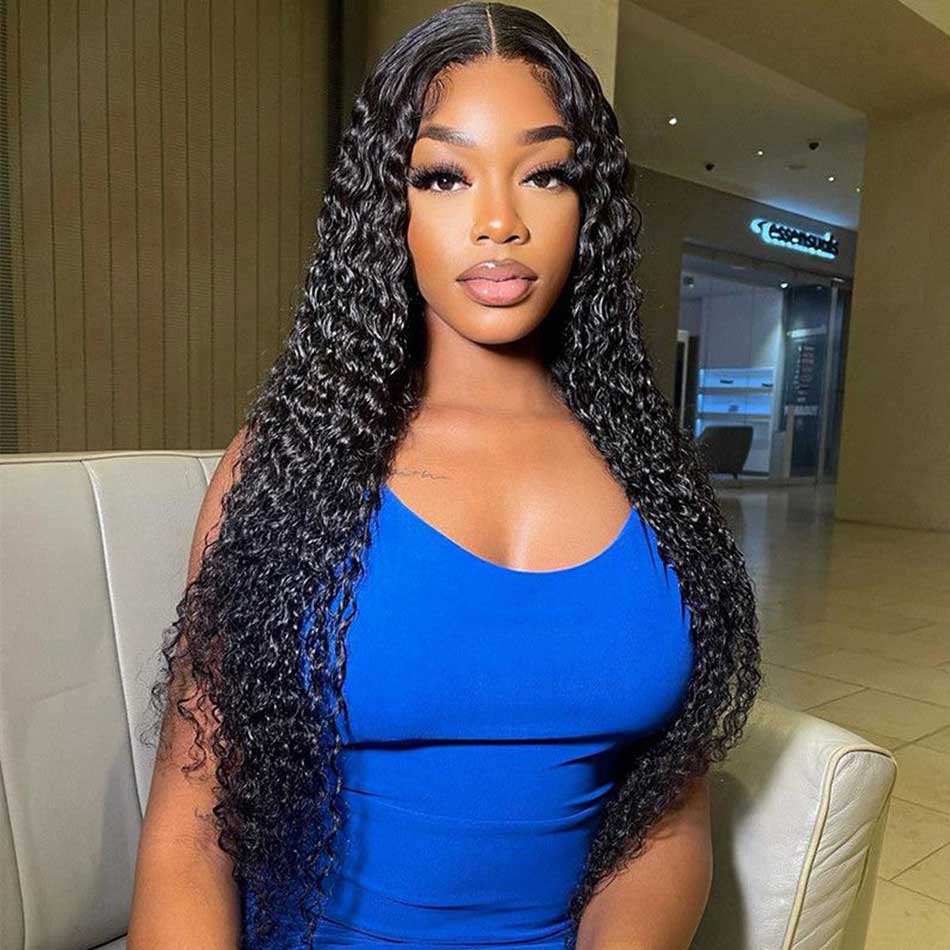 5x5 Glueless Lace Closure Wig Exotic Curly Ready To Wear Human Hair Wigs