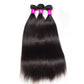 10A Straight Human Hair 3 Bundles With 5x5 Closure 100% Remy Human Hair
