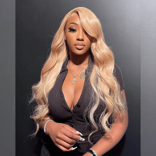 Platinum Blonde Color HD Transparent 13x6 Lace Front Human Hair Wig