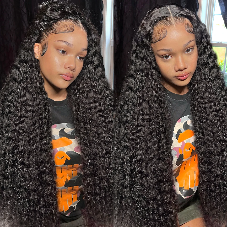 180% Density 5x5 13x4 Undetectable HD Full Lace Frontal Closure Curly Human Hair Wigs