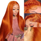 Super Deal !  350# Orange Ginger Colored 13x6 Lace Front Human Hair Wigs