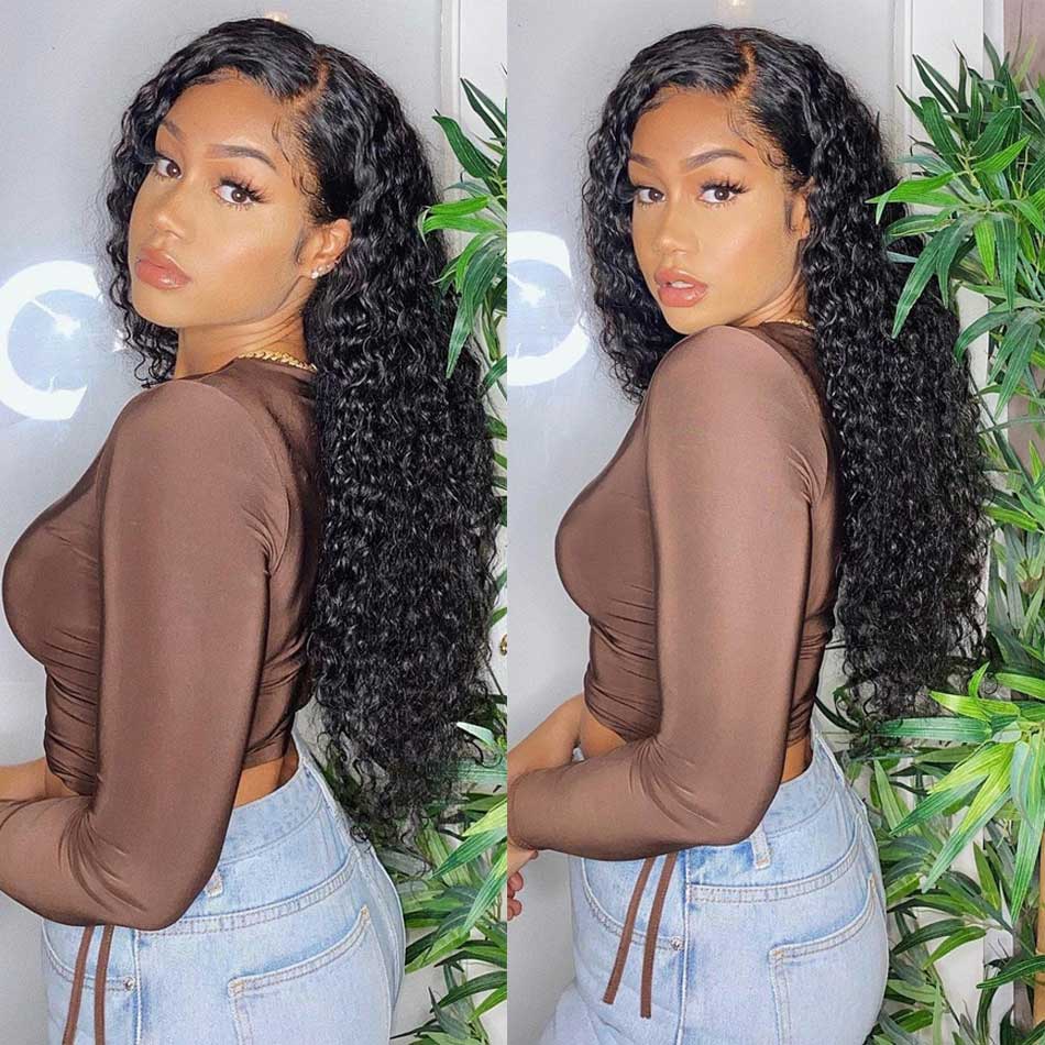 5x5 Glueless Lace Closure Wig Exotic Curly Ready To Wear Human Hair Wigs