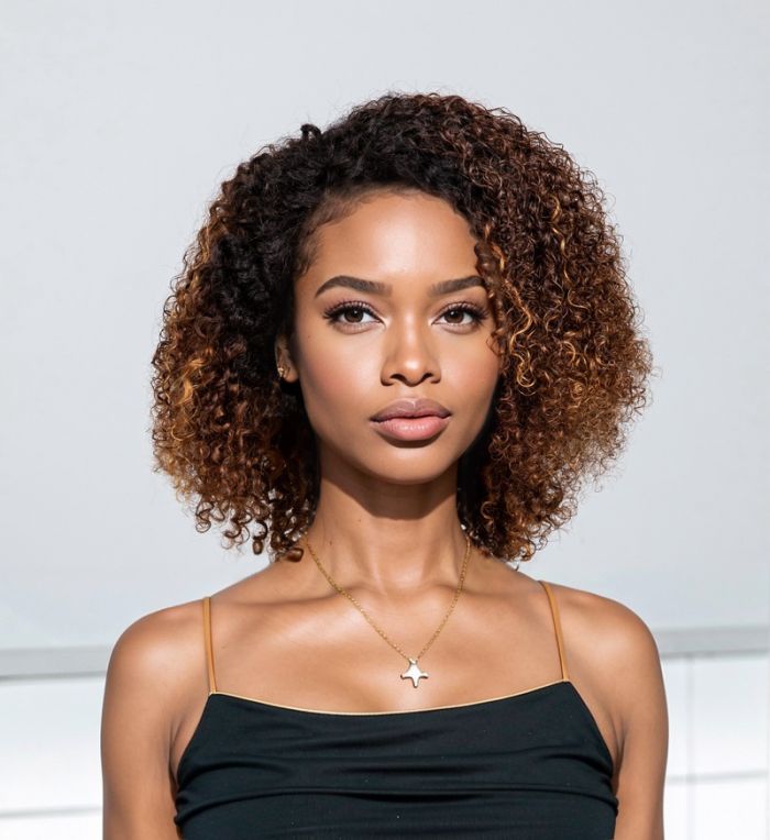 Blonde Highlights Ombre Brown Colored 5x5 Glueless Lace Wigs Ready To Wear