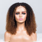 Sunlit Brown Colored Glueless Curly Lace Wig Human Hair Ready To Wear