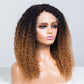 Golden Legend Ombre Colored Glueless Curly Lace Wig