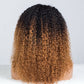 Golden Legend Ombre Colored Glueless Curly Lace Wig