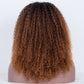 Star Style T4/30# Ombre Brown Colored Glueless Lace Wig Kinky Curly