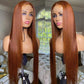 Ginger Brown Colored 5x5 13x6 Lace Front Closure Wig 5x6 Glueless Ready To Wear Human Hair Wigs