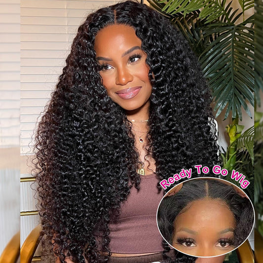 6x5 Glueless Lace Closure Wig Exotic Curly Ready To Wear Human Hair Wigs