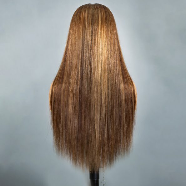 10A 4/27# Highlight Colored Straight 13x6 Lace Front Human Hair Wigs