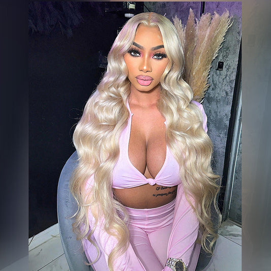 10A 250% Density Light Blonde Colored 13x6 Lace Human Hair Wigs