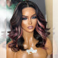Highlight Pink Colored 13x6 Lace Front Bob Wigs Human Hair