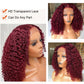 99J Colored Short BOB 13x6 Lace Front Wig 5x5 Glueless Ready To Go Human Hair Wig Jerry Curly