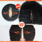 Natural Curly Highlight Brown Colored Seamless V-Part Wig