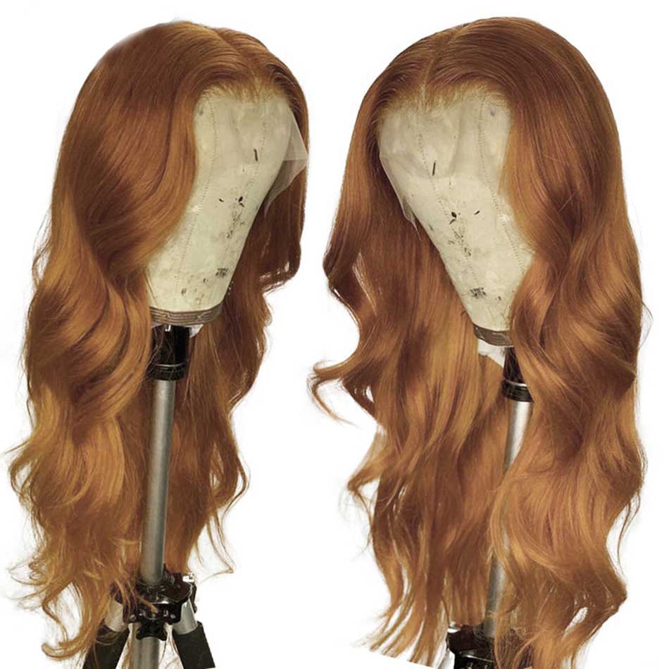 Ginger Blonde Colored 13x4 13x6 5x5 Lace Front Closure Human Hair Wigs Body Wave Frontal Wigs